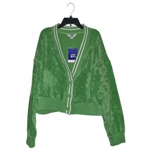 Womens JoyLab Vibrant Green Cardigan, Relaxed Fit, Medium, NWT!!!